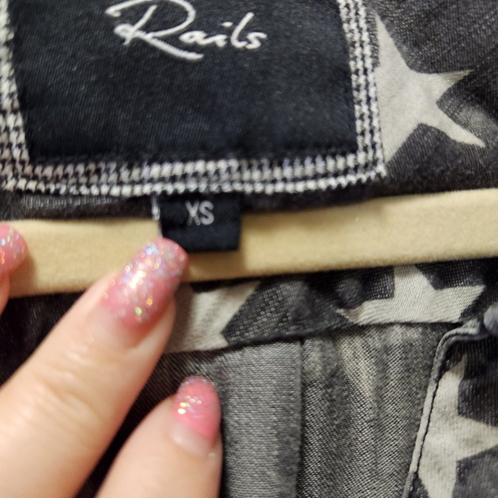 Rails Chambray Star Print Button Down Shirt - image 3